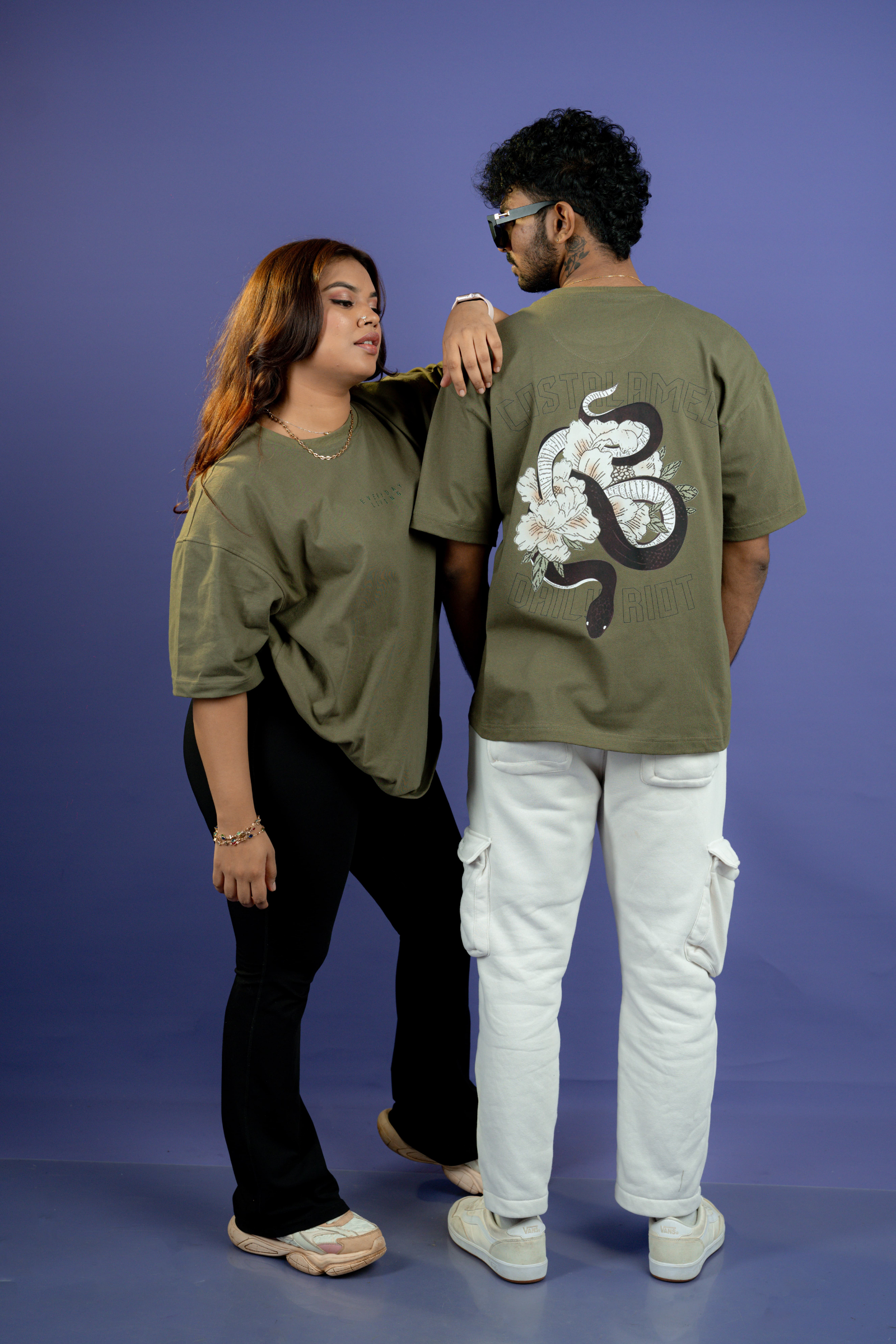 Snake print green oversized unisex t-shirt Snake print green oversized unisex t-shirt